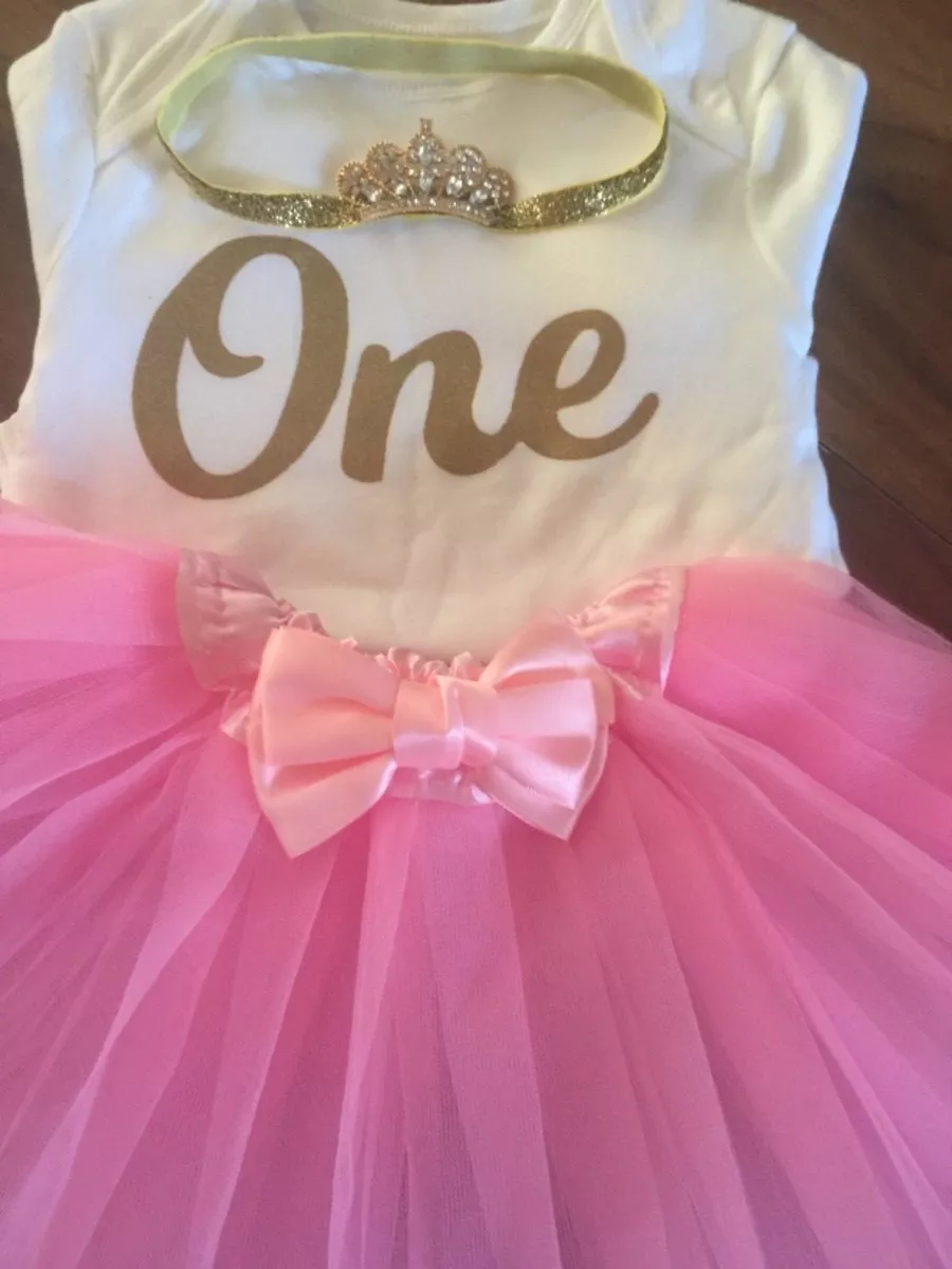 BABY GIRLS IST BIRTHDAY CAKE SMASH PHOTO ME PRINCESS PARTY OUTFIT WITH CROWN eBay