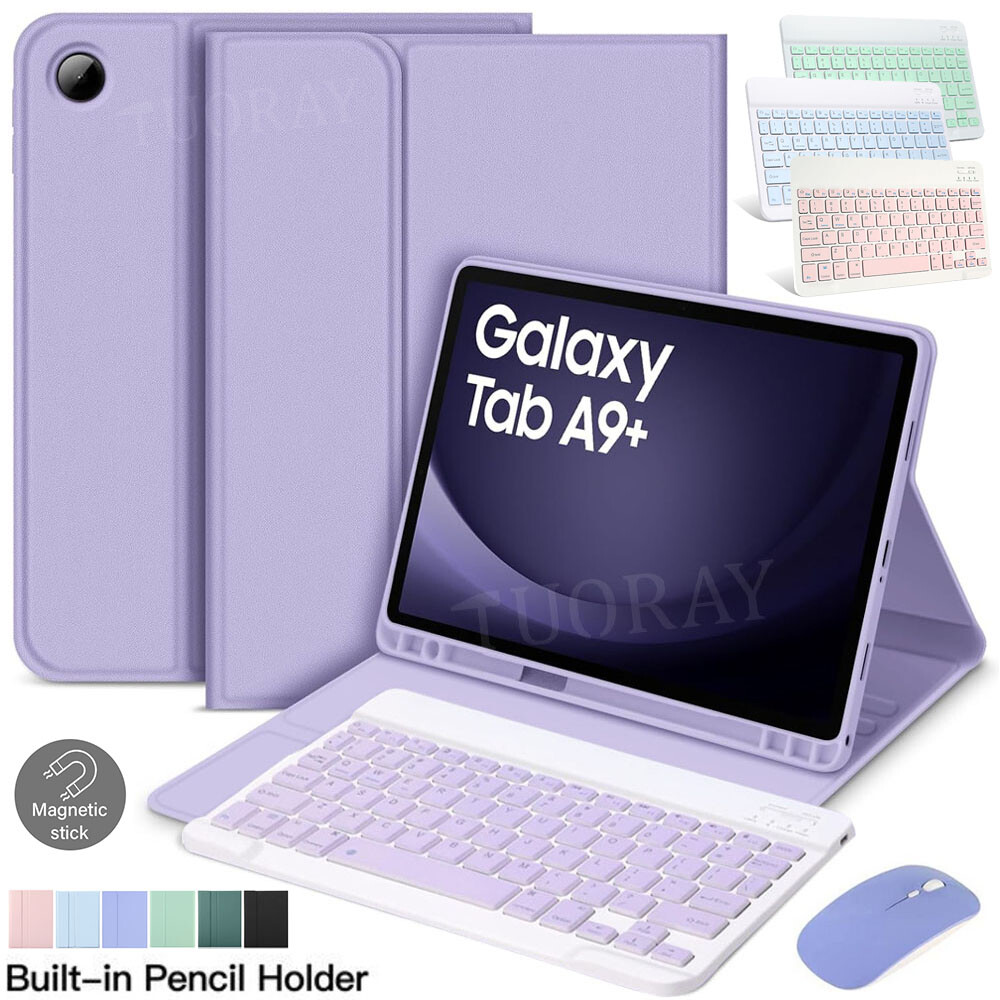 For Samsung Galaxy Tab A9 Plus 11inch Tablet Bluetooth keyboard Case Cover  Mouse