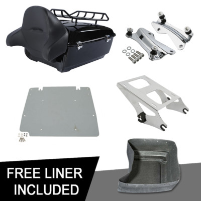 King Trunk Mount Rack Docking Plate Fit For Harley Road Street Glide 14-25