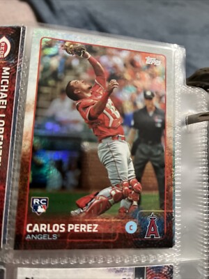 2015 Topps Update Rainbow Foil Carlos Perez #US48 Rookie RC Los Angeles Angels