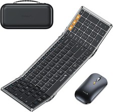 Foldable Keyboard and Mouse, XKM01 Folding Bluetooth Keyboard  QB 