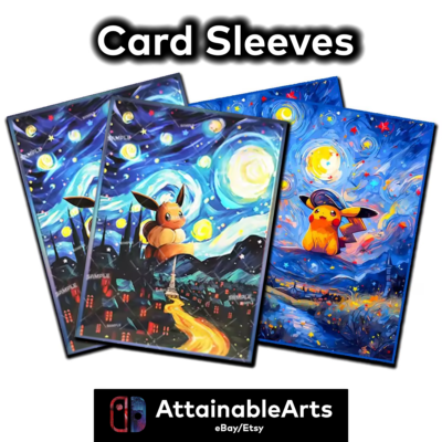 pokemon card sleeves ebay Card Sleeves - 60x Pokemon TCG Card Sleeves | Card Sleeves for Yu-Gi-Oh, MTG  TCG