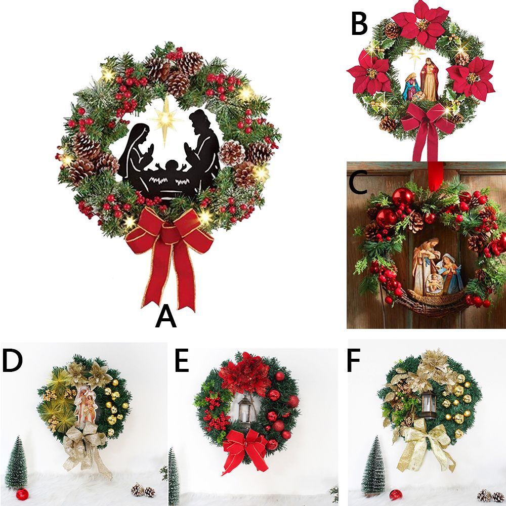 Front Door Wall Decorations Sacred Christmas Wreath Door Hanging