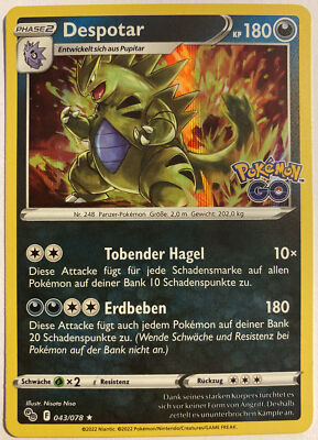 Pokemon Despotar HOLO | Deutsch 043/078 Pokemon GO | Near Mint