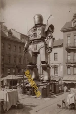 1800 Realistic Photo, Old Photograph, Giant Robot in a Street Market-Photo 0437
