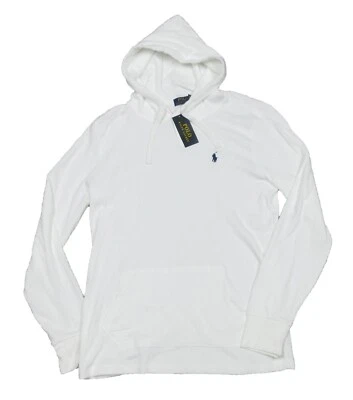 Polo Ralph Lauren Men's White Solid Cotton Waffle Knit Thermal Pullover Hoodie - Image 1 of 3