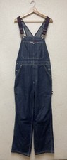 Vtg Tommy Hilfiger VTG Denim Overalls Spell Out Adult Multi Stone Wash Sz M
