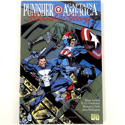 Blood and Glory Punisher Captain America Book #1 Marvel Comics 1992 Bag & Board