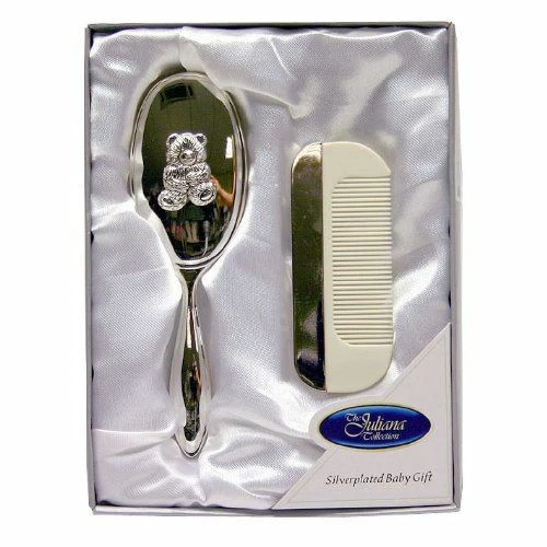 CELEBRATIONS SILVERPLATED BABY BRUSH AND COMB GIFT SET