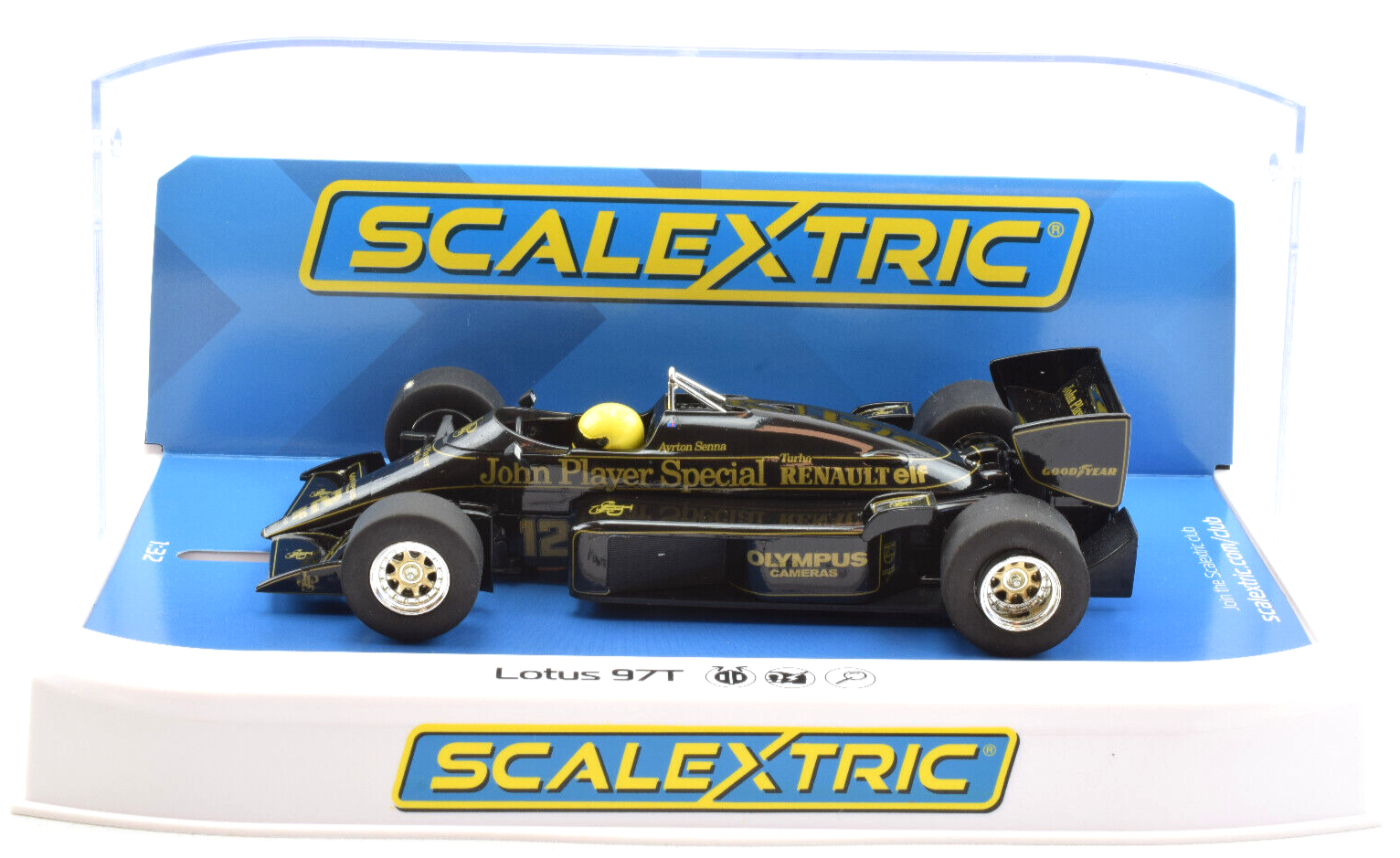 Scalextric "JPS" Lotus 97T Ayrton Senna '85 Portuguese GP 1/32 Slot