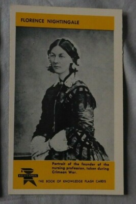 Florence Nightindale #38 1960 Ed-U-Cards Book Of Knowledge Flash Card 