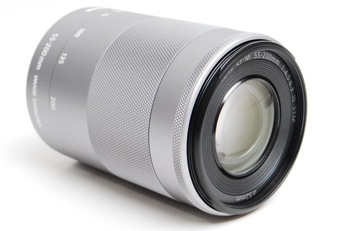 Mint Canon EF-M 55-200mm f/4.5-6.3 IS STM Silver Lens caps pouch From Jpn #5091 - Picture 6 of 14