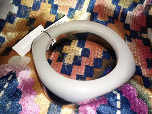 Beautiful TRI Colored square Bangle Bracelet New with tags CHICO'S - Picture 4 of 7