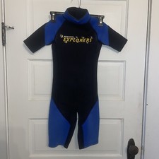 Size 8 Oceanic Explorers Warm Water Shorty Wet Suit For Kids
