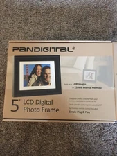 Pandigital Digital Photo Frame 1200 Images 5” LCD 128mb Memory Remote USB