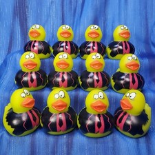 One Dozen 12 Neon Green Bleary Eyed Zombie Apocalypse Halloween Rubber Ducks NEW