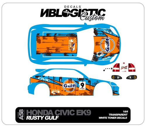 HONDA EK9 RACING Universal WaterSlide Decal for hot wheels 1/64 HONDA EK9 RACING Universal WaterSlide Decal for hot wheels 1/64