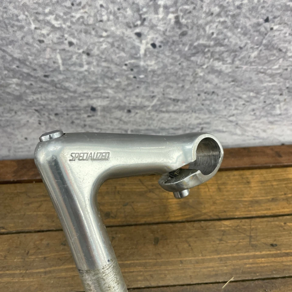 Vintage Specialized Stem 100 mm 22.2 mm 25.4 mm Clamp Road 90s Silver Alloy - Image 2 of 4