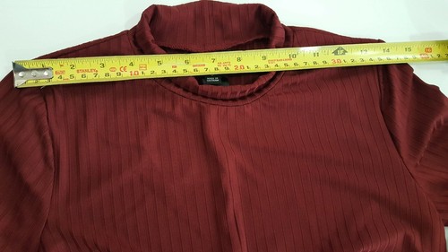 ENFOCUS Girls Women Full dress Size 6 Long Sleeve Turtle neck Red Burnt NWT - Picture 5 of 9