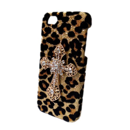 Cute Bling Glitter Bow Rhinestone Diamond Crystal Leopard Case Cover for Phones - Picture 27 of 32