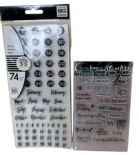 NEW Clear Stamps number month words thank you birthday party craft Scrapbook