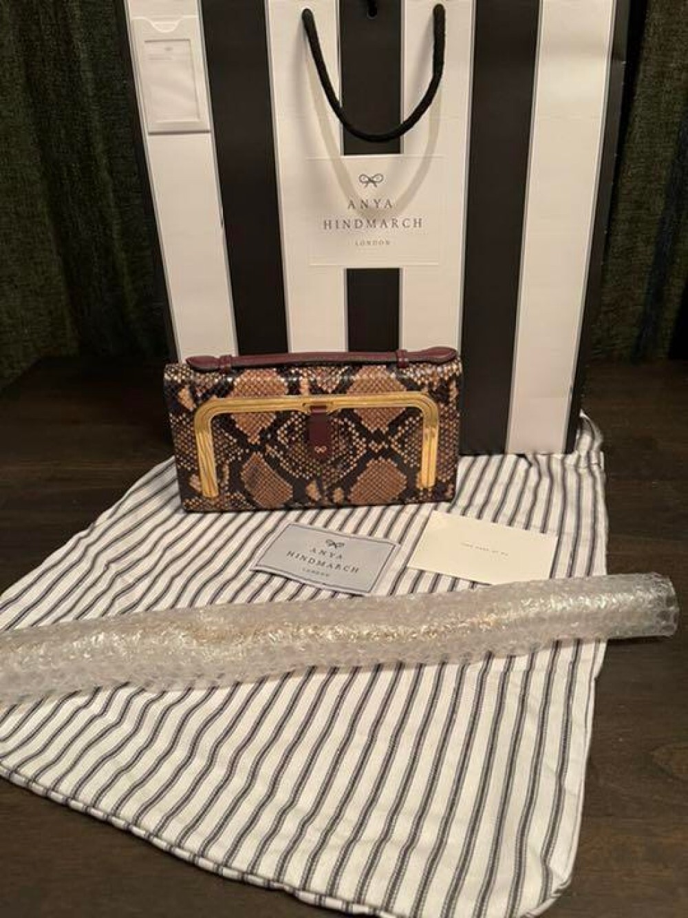 ANYA HINDMARCH  BPostboxag Cowhide Python print 4… - image 4