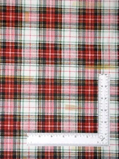 Christmas  Plaid Red Fabric By The Yard Eclectic Tim Holtz Cotton Free Spirit