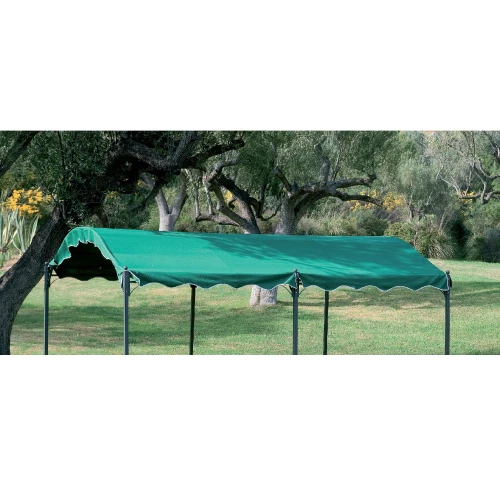 Festnight – Telo Di Ricambio Per Gazebo 3x4 M, Impermeabile, Con Rivestimento PVC, Grigio/blu, Include 16 Fissaggi A Strappo