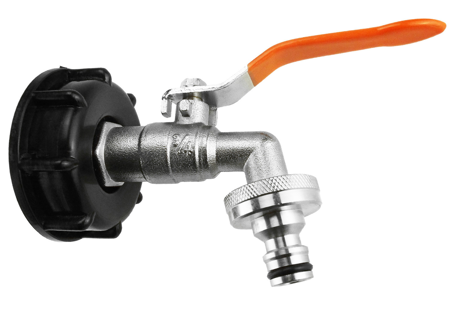 IBC Bowser Jerry Can Tank Outlet Adaptor S60x6 Coarse Thread Cap + Metal Tap Kit