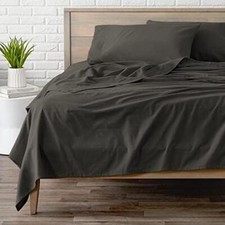 Bare Home Flannel Sheet Set 100 Cotton, Velvety Soft Heavyweight - Double