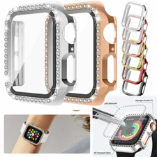 For Apple Watch 11 10 9 8 7 6 5 4 SE 3 2Bling Protector Case Bumper Screen Cover