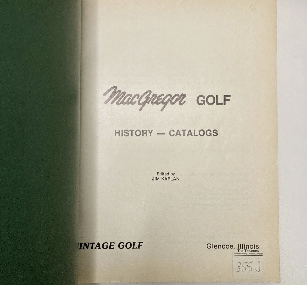 MacGregor Golf History Catalogs Vintage Jim Kaplan Book 4th Printing 19351970 eBay
