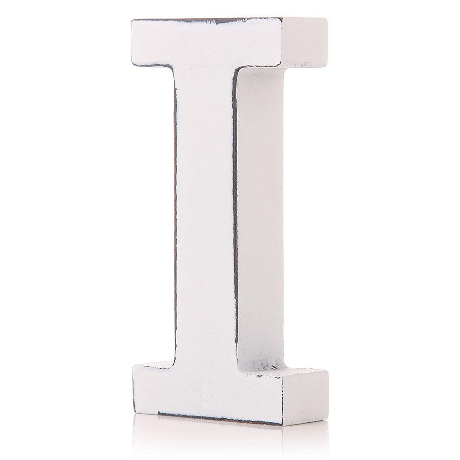 Vintage White Wooden I Letter by giftwarez