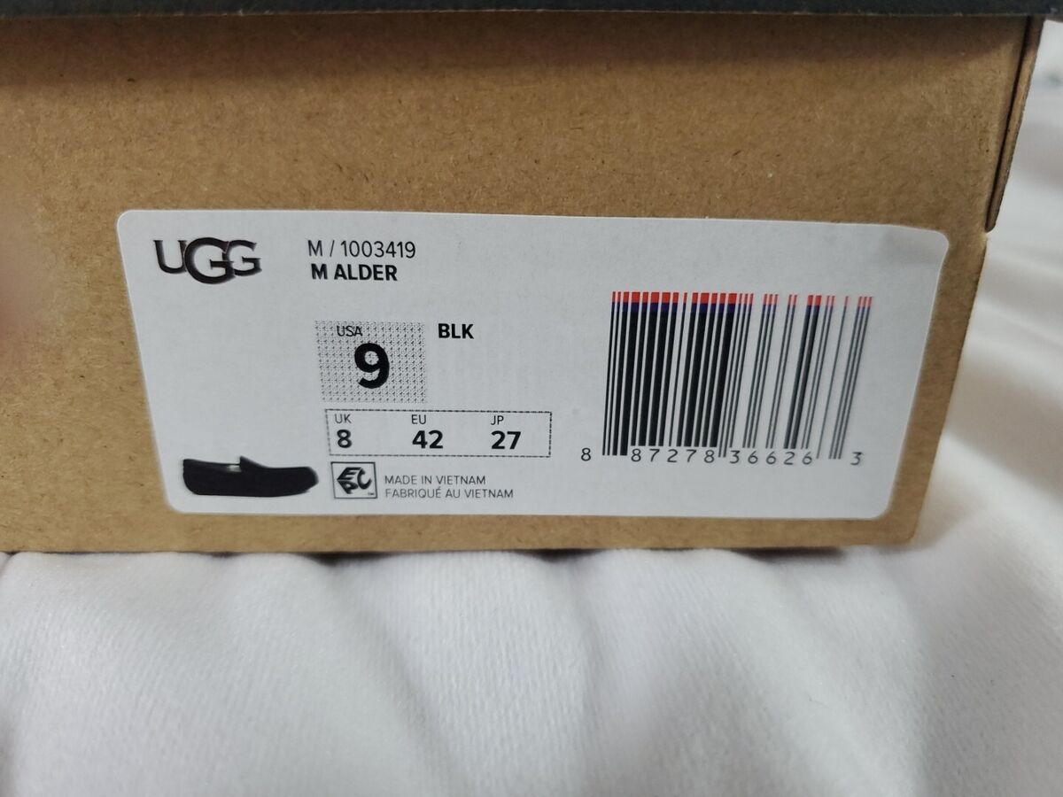 Ugg 1003419 Men Alder Slipper Black Shoes Sz US 9 EU 42 Ugg 1003419 Men Alder Slipper Black Shoes Sz US 9 EU 42