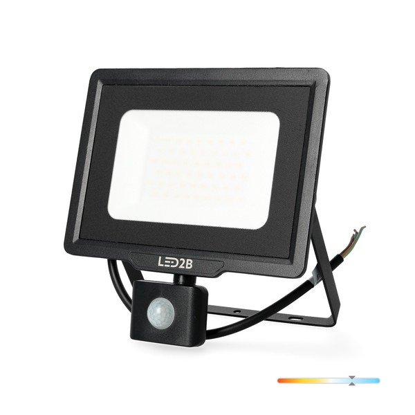 Kobi LED Fluter MHC 50W 6500K IP65 Schwarz Mit Bewegungsmelder 4250Lm-image
