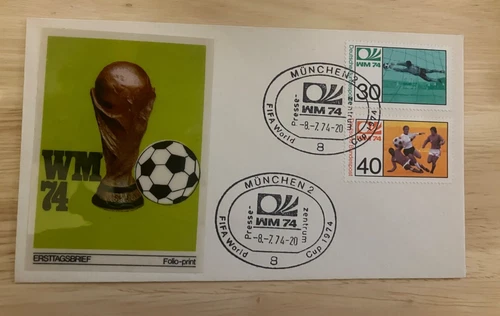 Germany 1974 FDC- Munich -  Football World Cup - Sports -- 100% for charity