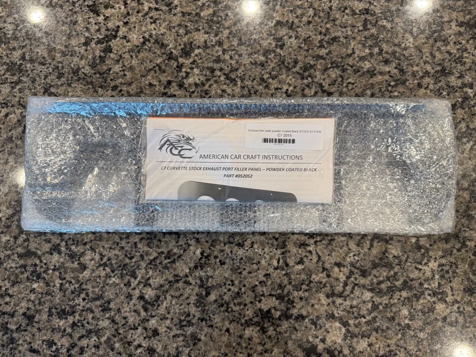 C7 CORVETTE STINGRAY -  EXHAUST FILLER PLATE STOCK SYSTEM | BLACK POWDER COATED - Image 2 of 4