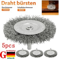 5 X Drahtb&uuml;rsten Stahlb&uuml;rste Scheibenb&uuml;rste Set F&uuml;r Bohrmaschine Akkuschrauber