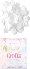 White Craft Felt Circles 1 Inch - 100pc