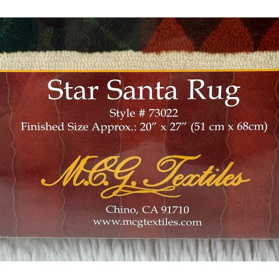 VTG NEW Heritage Rug Hooking Kit Star Santa Ho Ho Ho Be Jolly Christmas Holiday - Image 2 of 4