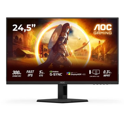 AOC 25G4SRE 24.5 Zoll Full-HD Gaming Monitor Schwarz/Rot LED