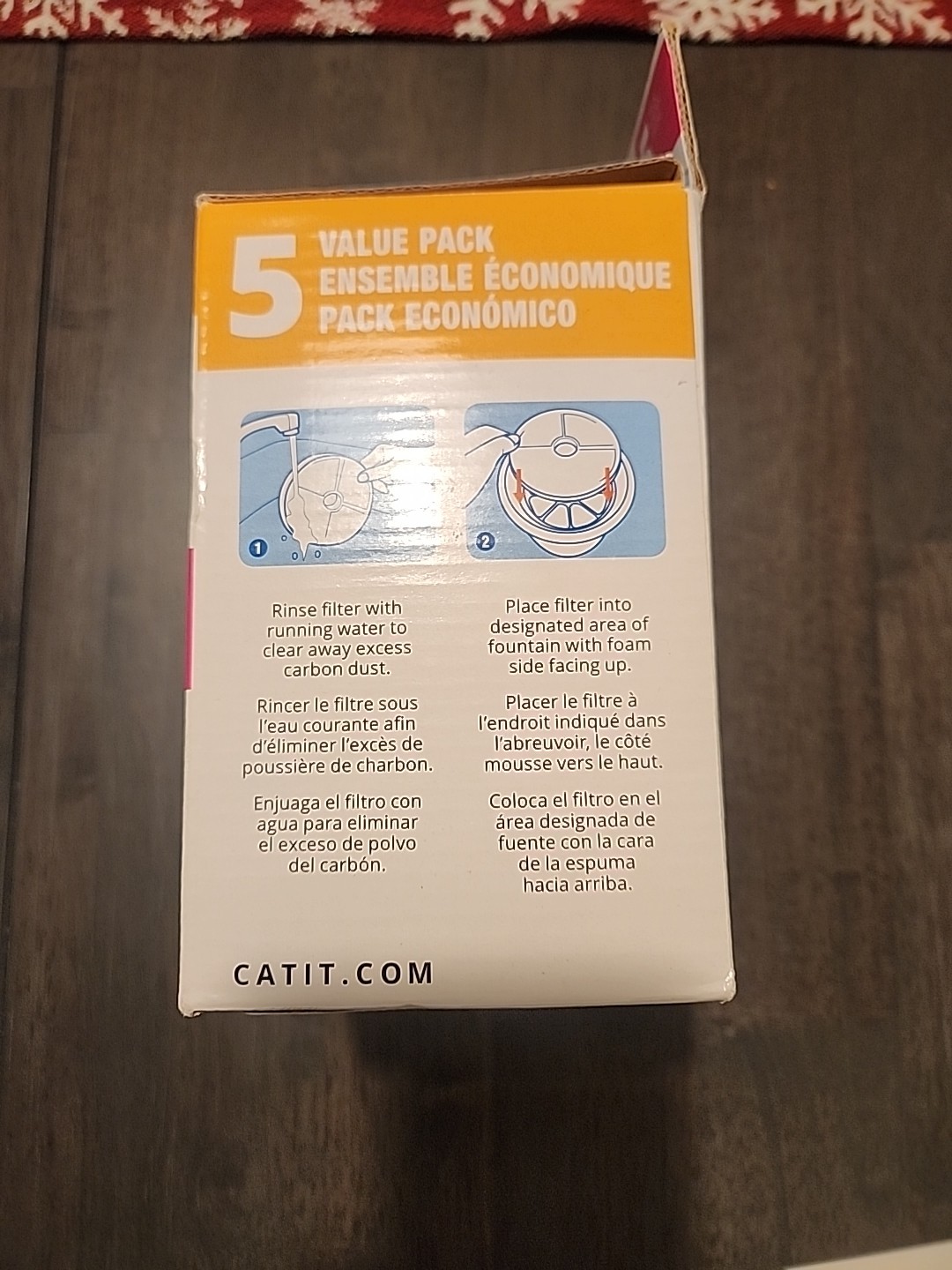 Pack Of 5 Catit 43746 Cat Water Fountain Replacement Filters - White