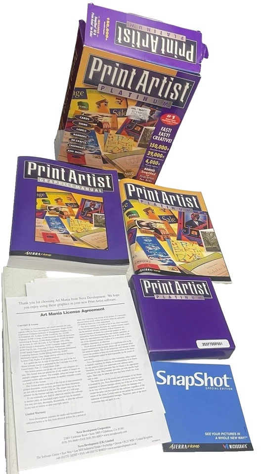 1998 Print Artist Platinum PC CD-ROM Software Sierra Home 150,000+ Graphics Comp - Image 2 of 4