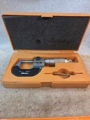 Mitutoyo Combimike 0-1'' 0-25mm Digit Outside Micrometer .0001'' .01mm Case Papers