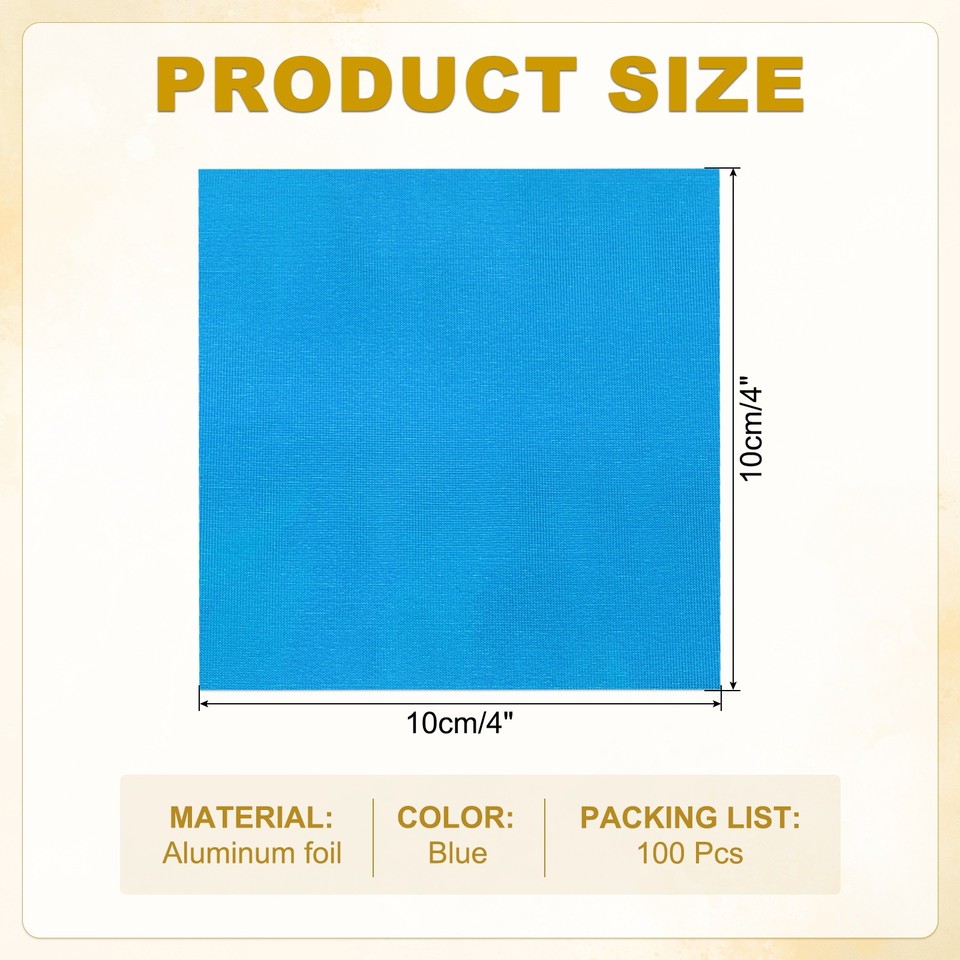 Foil Candy Wrappers 4x4 Inch, 100 Pcs Blue Fine Grid Paper for DIY ...