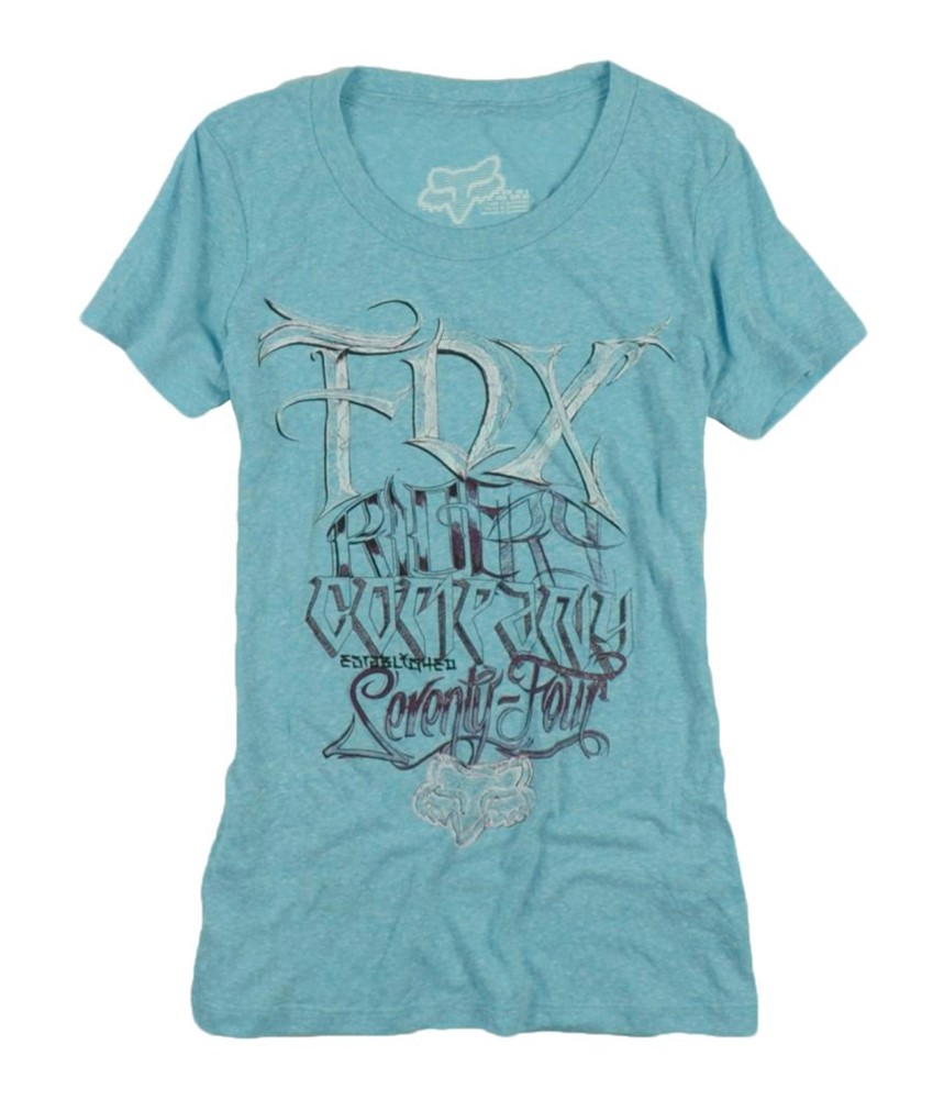 Мужская футболка FOX Seventy Four с граффити синяя X-Small 4190₽