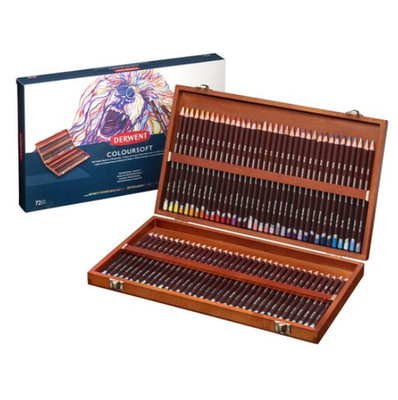 Coloursoft Derwent Buntstifte Holzkiste 72 Stück