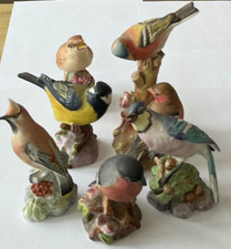 Royal Worcester Bird Figurines Job Lot x6 Colourful Garden Birds