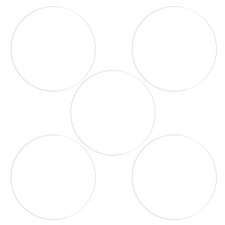 5pcs 40mm Soft PET Anti-Fingerprint Clear Round Watch Glass Screen Protectors