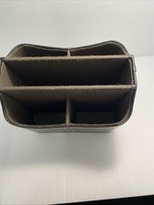 Leather Desk Organizer/Pen Holder          NOT ROTATING 